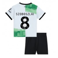 Koszulka piłkarska Liverpool Szoboszlai Dominik #8 Strój wyjazdowy dla dzieci 2023-24 tanio Krótki Rękaw (+ Krótkie spodenki)